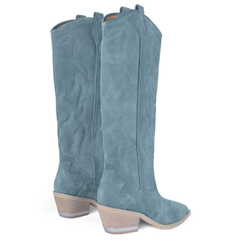 Bottes Cowboy Alma En Pena Plates Bleu Femme | MLH-77966259